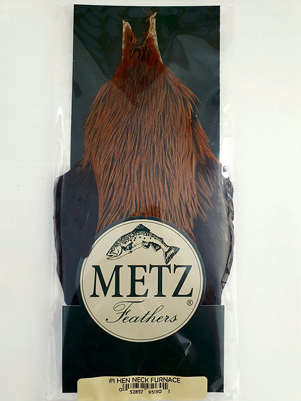 Metz Hen Cape | Grade 1 Genetic Hen Hackle - Furnace