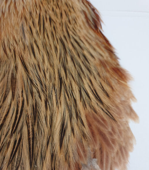 Metz Hen Cape | Grade 1 Genetic Hen Hackle - Ginger/Brown