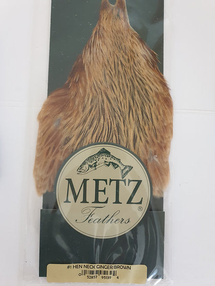 Metz Hen Cape | Grade 1 Genetic Hen Hackle - Ginger/Brown