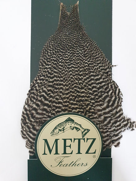 Metz Hen Cape | Grade 1 Genetic Hen Hackle - Grizzly