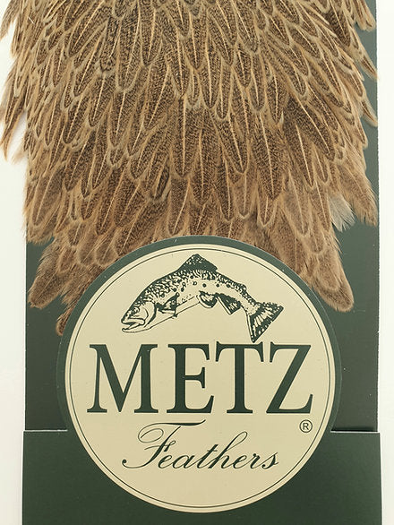 Metz Hen Saddle | Grade 1 Genetic Hen Hackle - Ginger/Brown