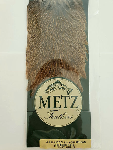 Metz Hen Saddle | Grade 1 Genetic Hen Hackle - Ginger/Brown