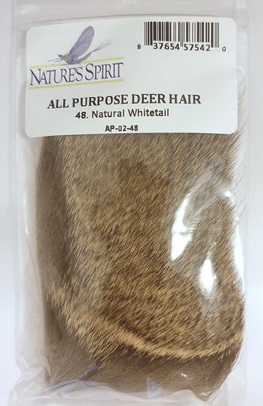 Nature's Spirit Fly Tying All Purpose Deer Hair - Natural Whitetail