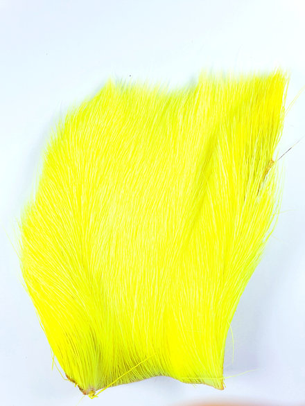 Nature's Spirit Fly Tying Dyed Deer Belly - Fluorescent Yellow