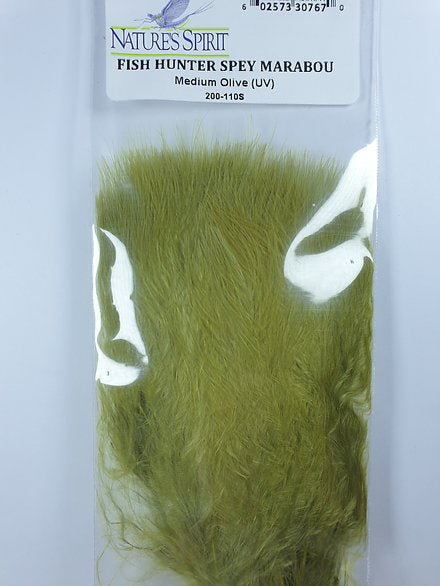 Nature's Spirit Fly Tying | Fish Hunter Spey Marabou | Medium Olive UV