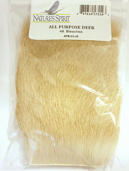 Nature's Spirit Fly Tying Large All Purpose Deer Hair - Bleached