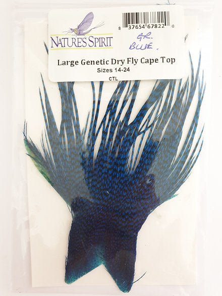 Nature's Spirit Fly Tying Large Genetic Cape Top - Blue Grizzle