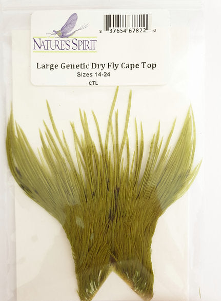 Nature's Spirit Fly Tying Large Genetic Cape Top - Dyed Olive