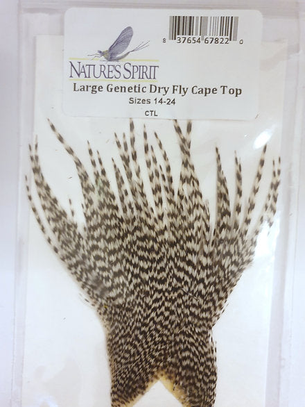 Nature's Spirit Fly Tying Large Genetic Cape Top - Grizzle