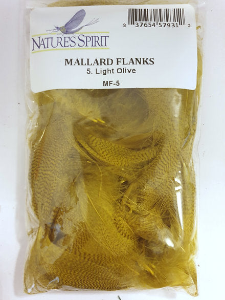 Nature's Spirit Fly Tying Mallard Flanks - Light Olive