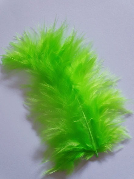 Nature's Spirit Fly Tying Marabou | Premium Bugger Bou - Flu. Chartreuse.
