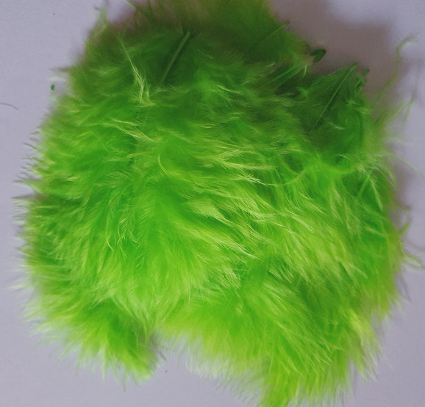 Nature's Spirit Fly Tying Marabou | Premium Bugger Bou - Flu. Chartreuse.