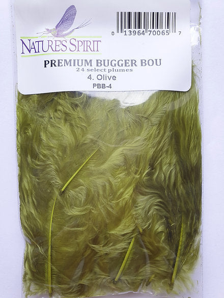 Nature's Spirit Fly Tying Marabou | Premium Bugger Bou - Olive