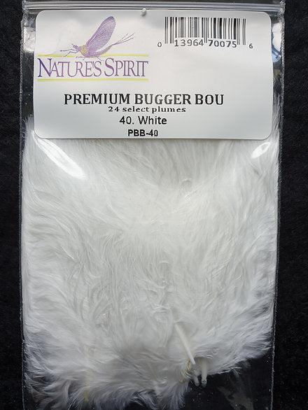 Nature's Spirit Fly Tying Marabou | Premium Bugger Bou - White