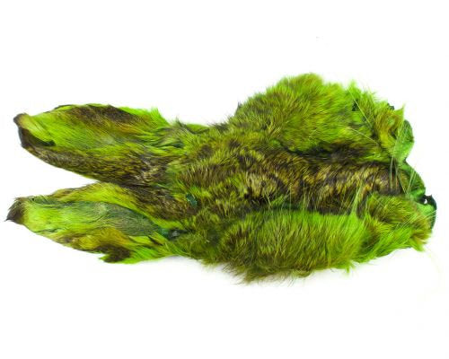 Nature's Spirit Fly Tying Premium Dyed Hares Mask -Caddis Green