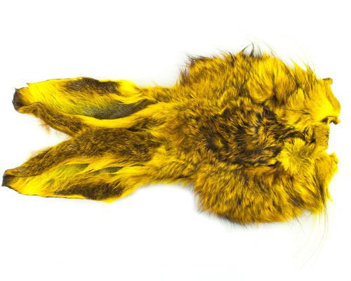 Nature's Spirit Fly Tying Premium Dyed Hares Mask - Yellow