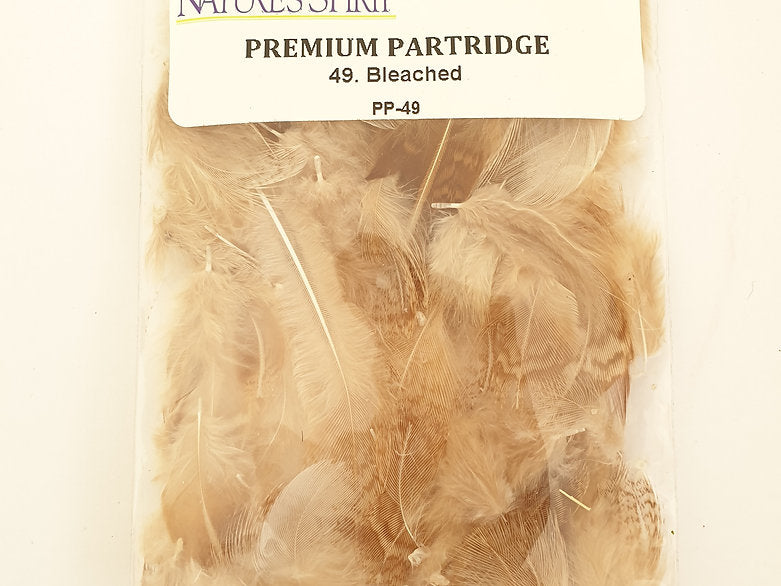 Nature's Spirit Fly Tying Premium Partridge Feathers - Bleached