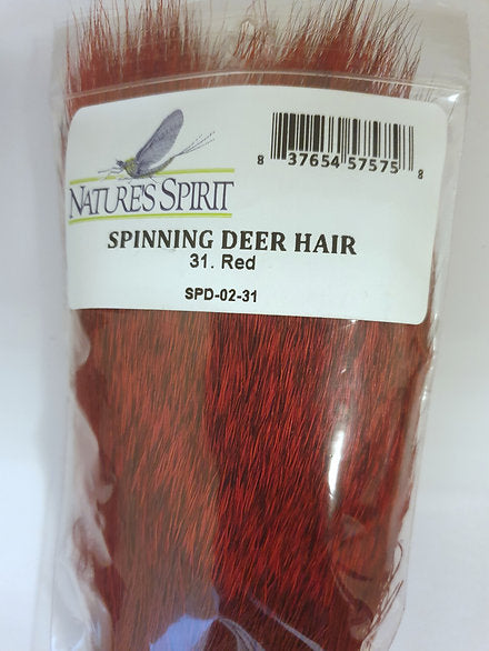 Nature's Spirit Fly Tying Spinning Deer Hair - Red