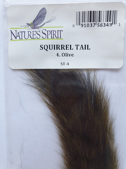 Nature's Spirit Fly Tying Squirrel Tail - Olive