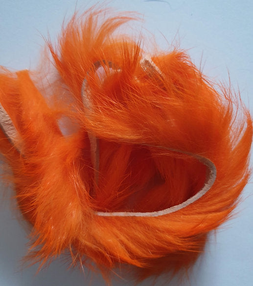 Nature’s Spirit Fly Tying Straight Cut Rabbit Zonkers - Orange