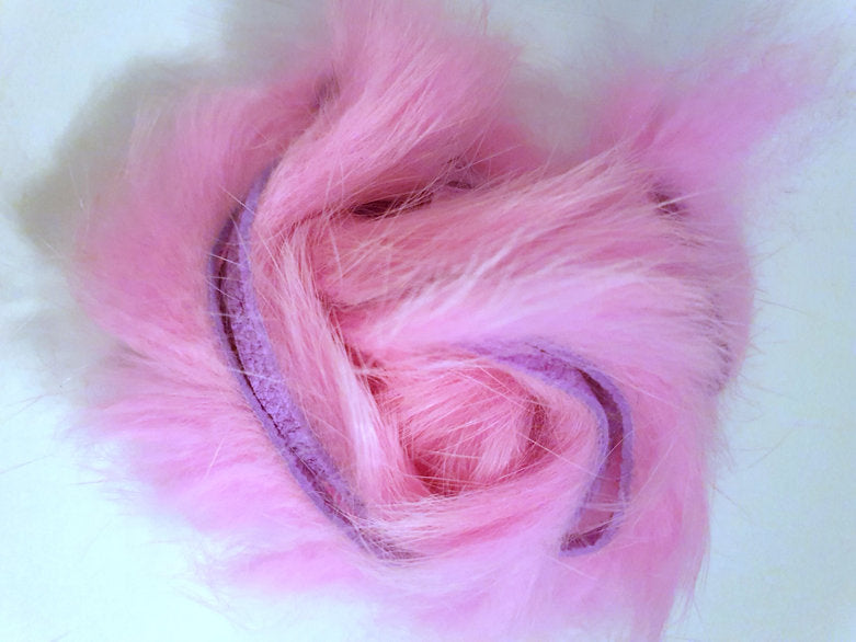 Nature’s Spirit Fly Tying Straight Cut Rabbit Zonkers - Pink
