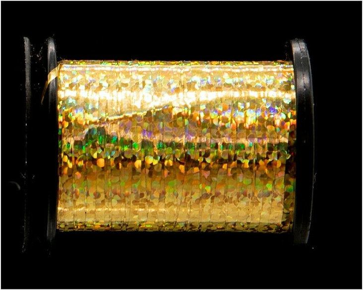 Semperfli Fly Tying Holographic Tinsel 1/32" 0.8mm - Gold