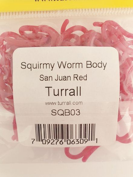 Turrall Fly Tying | Squirmy Worm Body - San Juan Red