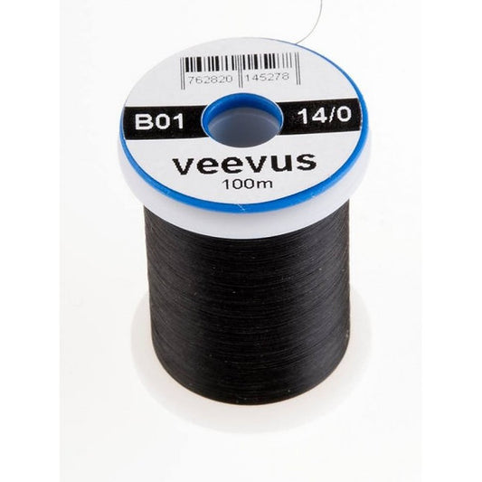 Veevus Black (B01) 14/0 Fly Tying Thread