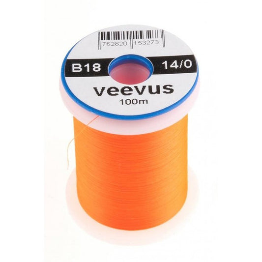 Veevus Fluoro Orange (B18) 14/0 Fly Tying Thread