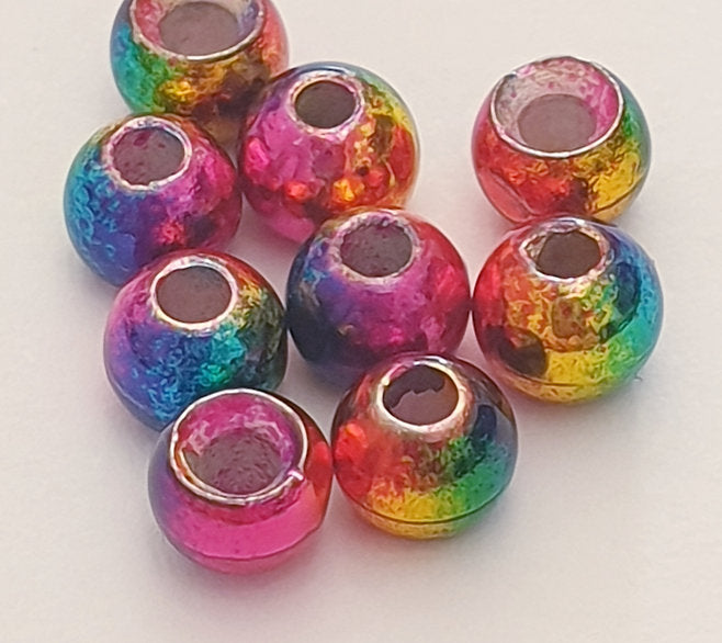 Fly tying Tungsten Beads | Large 3.8mm | Rainbow